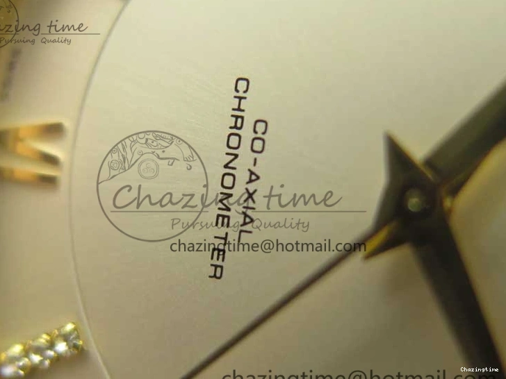 0111 De Ville YG MKF 1:1 Best Edition Silver Dial Diamonds Markers on Black Leather Strap MIYOTA 9015 V Flexible 8046